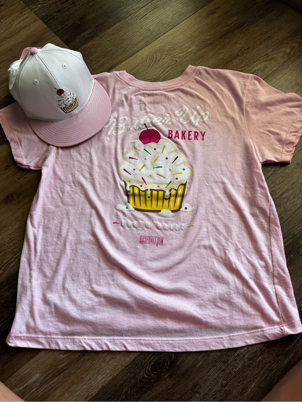 Cupcake Bakery Graphic Tee and matching hat